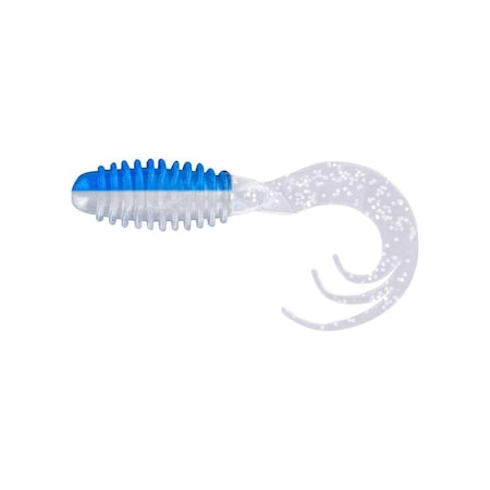 Big Bite Baits 2 in. Ring Triple Tip Grub Blue-N-Silver Fishing Lure, 10PK RTTG226